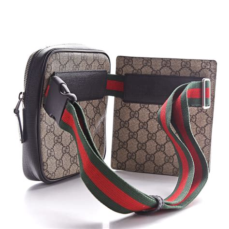 gucci gg supreme monogram web belt bag black|gucci belt bag for sale.